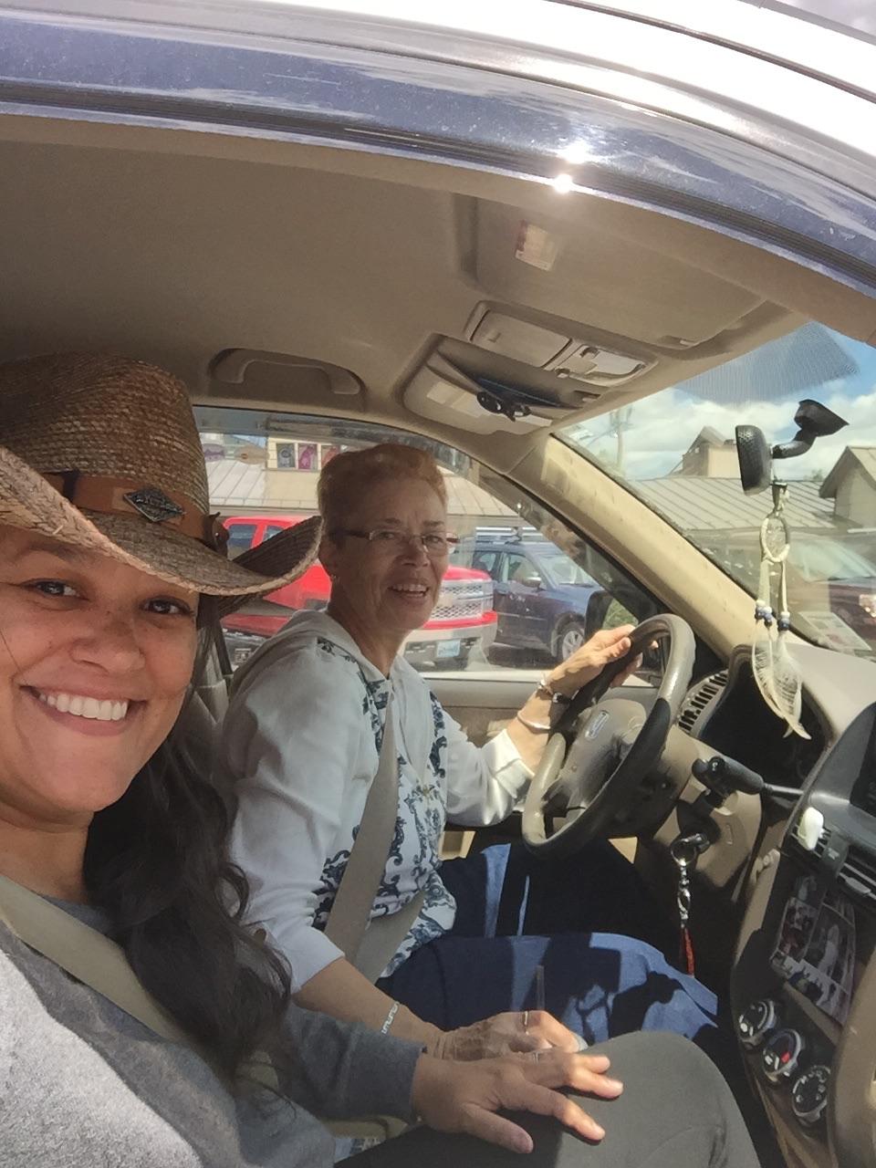 Riding with my aunt earlier this year to honor our hero, Uncle Ralph!